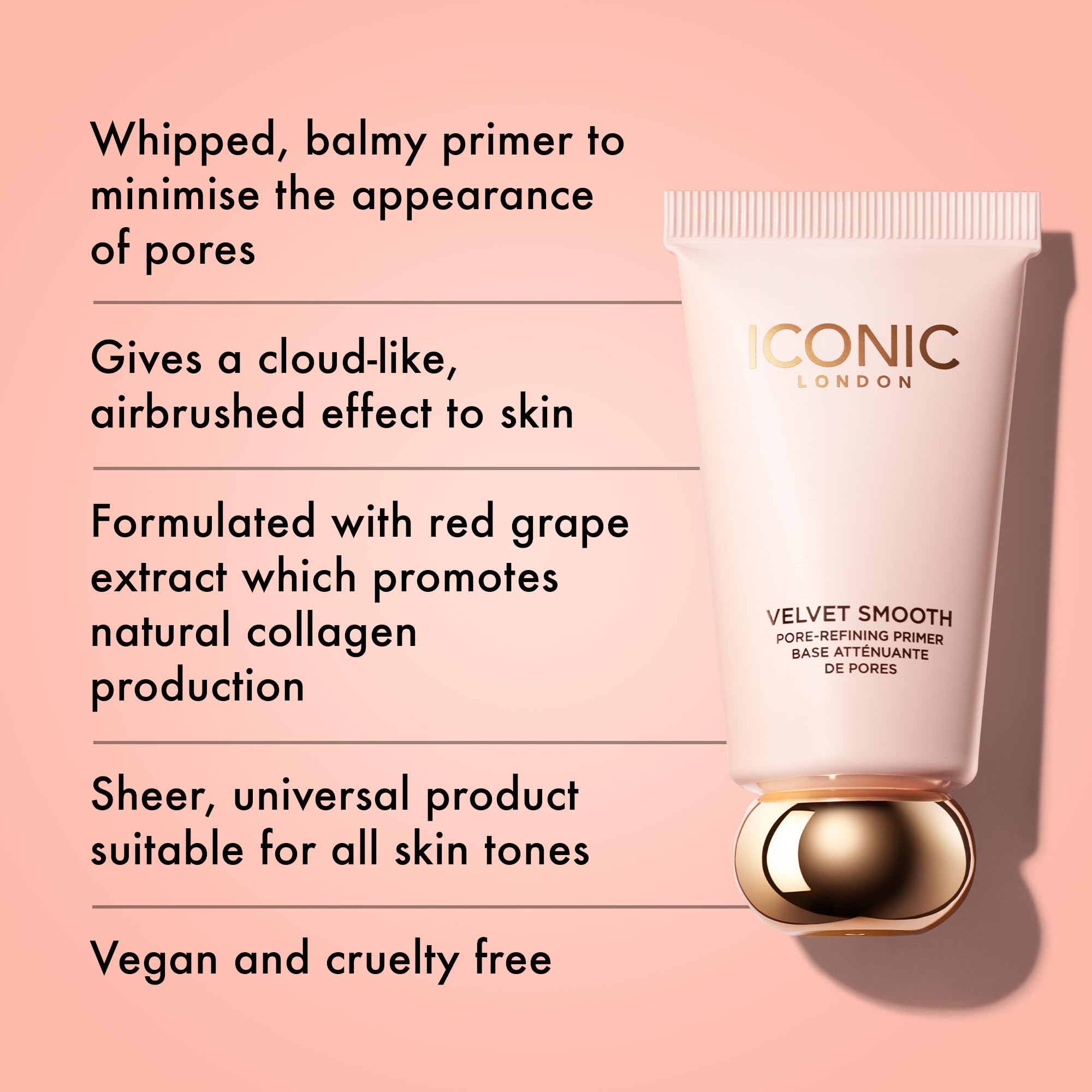 ICONIC LONDON Velvet Smooth Pore-Refining Primer | Whipped, Balmy Primer, Diffuses Pores, Cruelty-Free, Vegan Makeup, 1.01 Fl oz ICONIC LONDON buy supplements canada