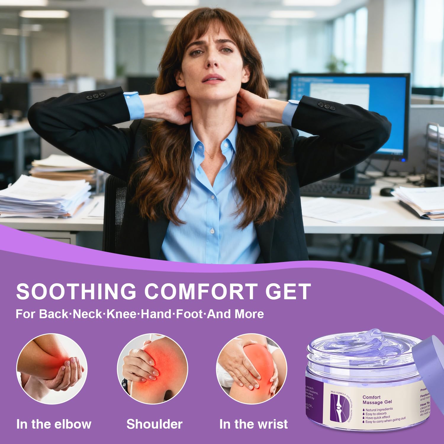 Kresin Joint Comfort Purple Gel, Kresin Joint Comfort Massage Gel, Soothes Discomfort for Neck, Back, Knees, Lumbar, and Feet, Absorb Quickly and Non-Greasy, 1.76 OZ, Violet Josmon buy supplements canada