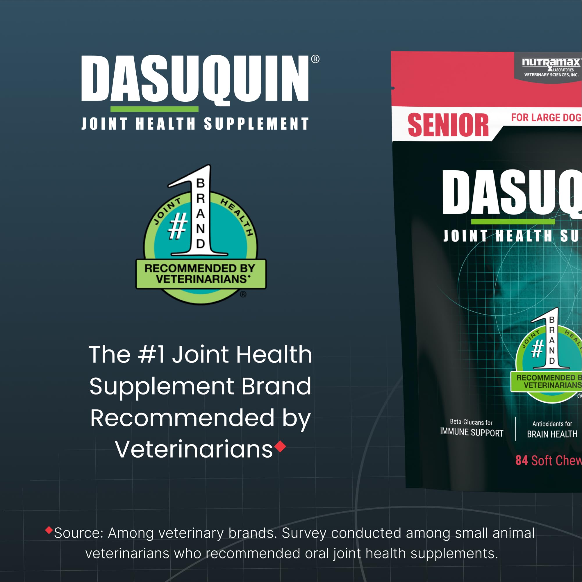 Nutramax Dasuquin Joint Health Supplement for Large Senior Dogs – for Immune Support, Skin & Coat Health, and Brain Health, 84 Soft Chews Nutramax Laboratories buy supplements canada