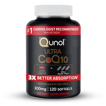 Qunol Ultra CoQ10 100mg, 3x Better Absorption, Patented Water and Fat Soluble Natural Supplement Form of Coenzyme Q10 Qunol buy supplements canada
