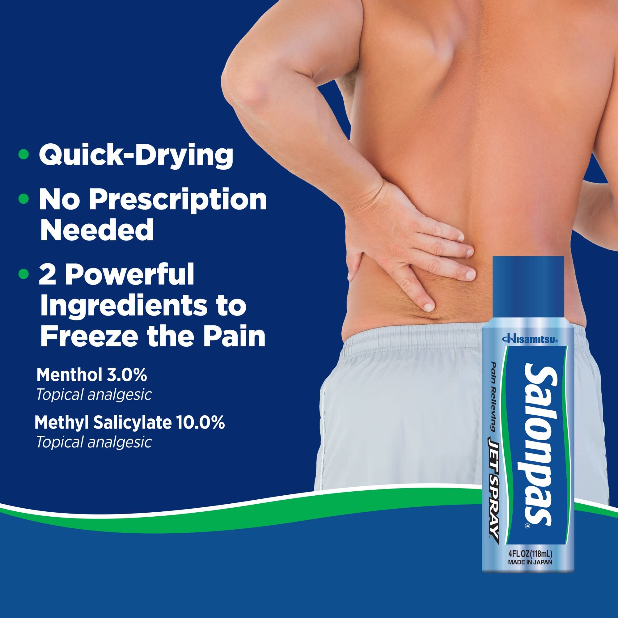Salonpas Pain Relief Jet Spray 4z - Pack of 2 Salonpas buy supplements canada