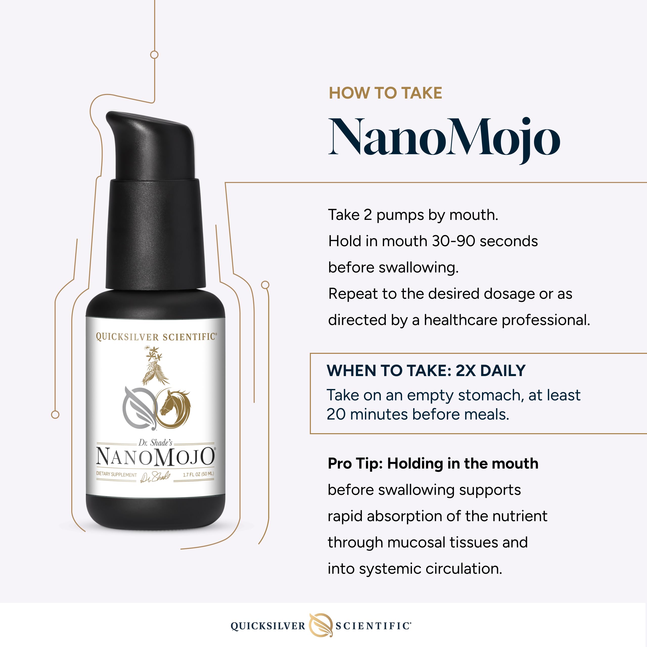 Quicksilver Scientific NanoMojo - Male-Specific Endurance Elixir & Energy Boost Support - 19 Herbs Including Epimedium for Men, Rhodiola Extract, Herbal Ginseng, and Adaptogenic Herbs (1.7oz / 50ml) Quicksilver Scientific buy supplements canada