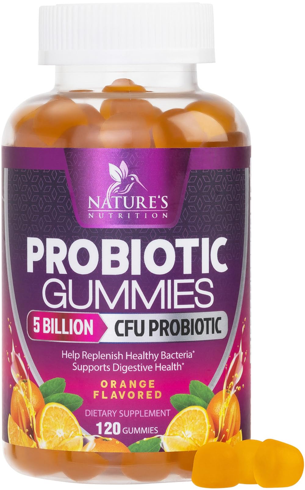 Probiotics for Digestive Health Gummies - 6 Unique Strains for Daily Immune Support & Gut Health, Supports Constipation, Gas & Bloating - Best Probiotic Supplement Nature's Nutrition buy supplements canada