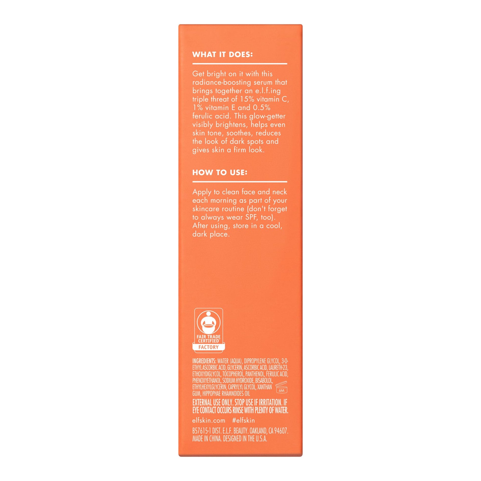 e.l.f. SKIN Bright Icon Vitamin C + E + Ferulic Serum, Brightening & Soothing Face Serum, Helps Even Skin Tone e.l.f. buy supplements canada