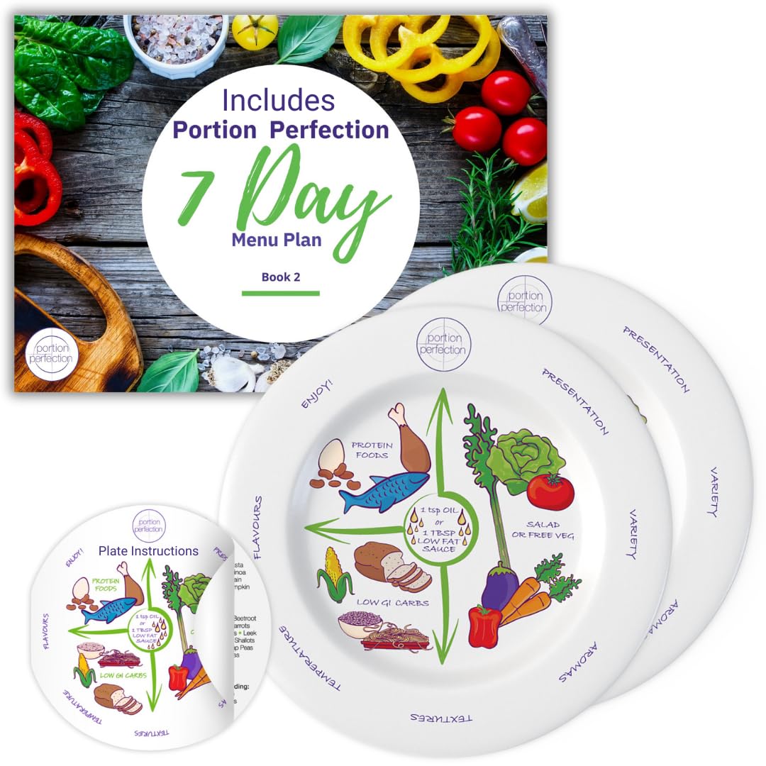 Portion Perfection Melamine 2 Pack 10” Portion Plates for Adults with Low Calorie Meal Plan Portion Perfection buy supplements canada