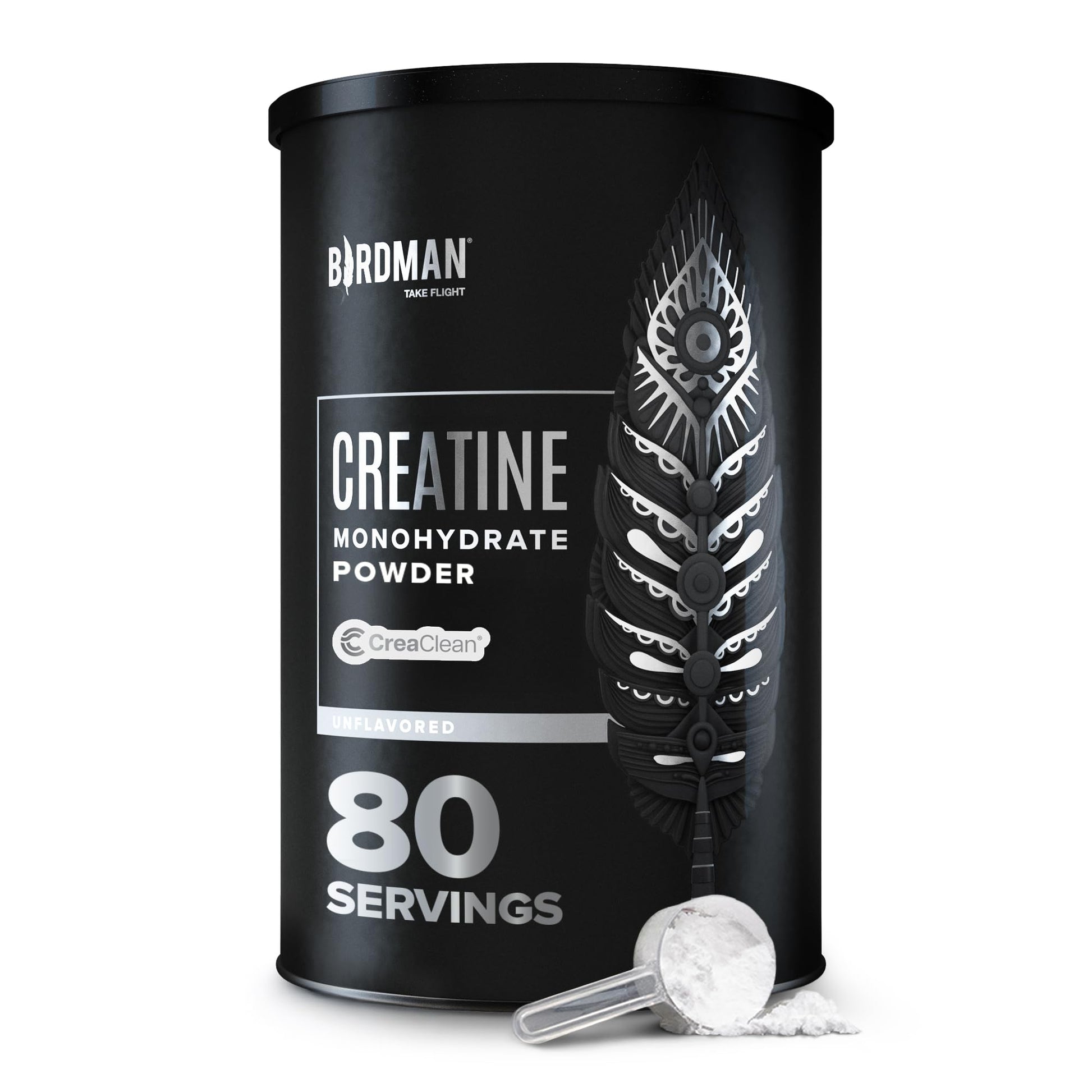 BIRDMAN Micronized Creatine Monohydrate Powder, Muscle Recovery, Caffeine Free, Creatine Pre Workout, Vegan, Post Workout, Gluten Free, Sugar Free | 80 Servings (5 Grams Each) | 0.8lb BIRDMAN buy supplements canada