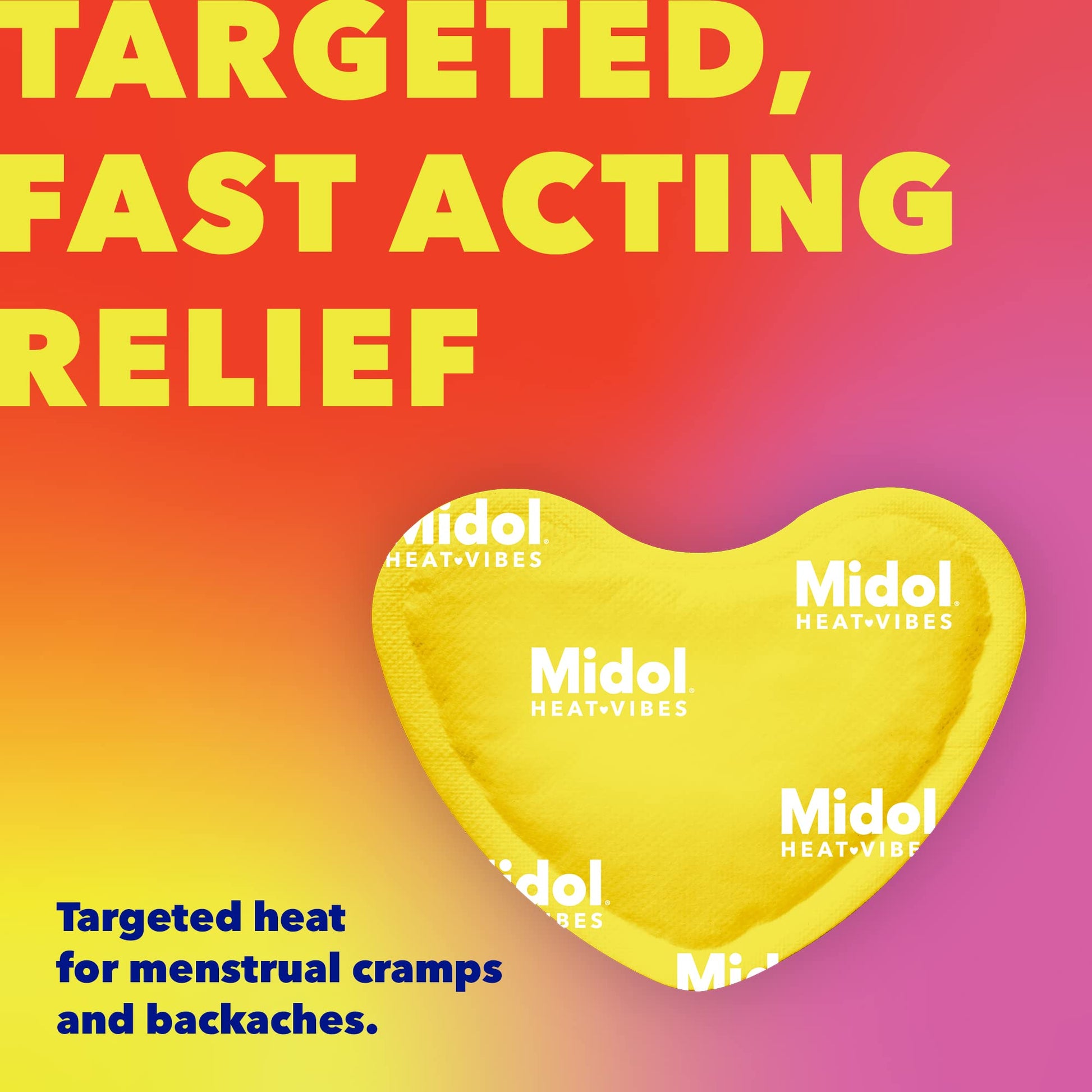 Midol Heat Vibes Menstrual Pain Relief Heat Patches - 6 Count Pack for Period Cramps and Backache Midol buy supplements canada