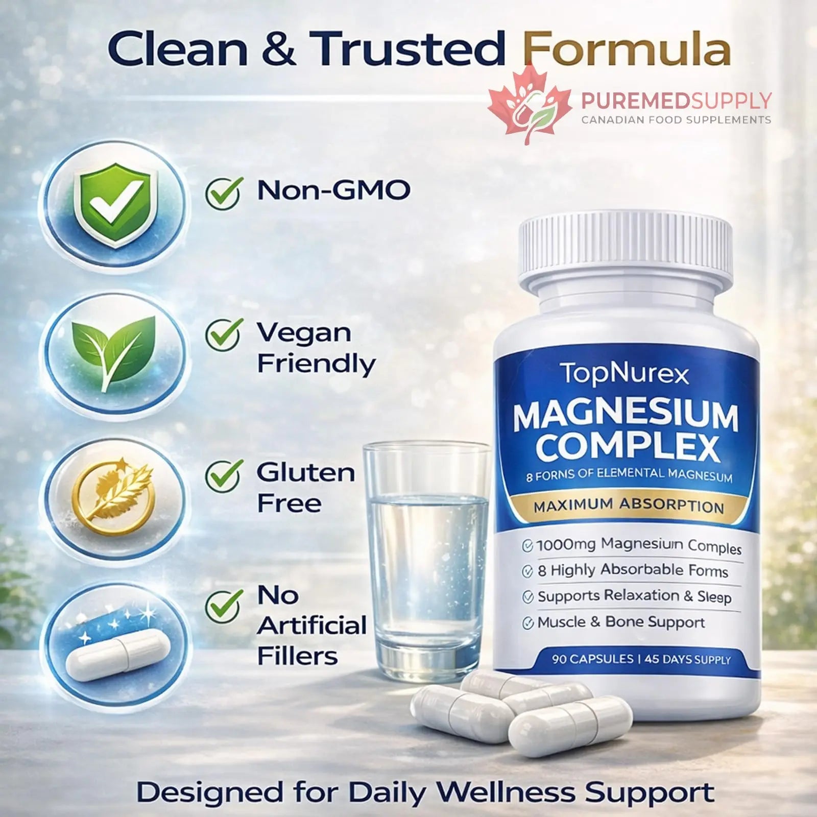 Top Nurex Magnesium Complex Supplement for Women & Men | 1000mg Maximum Absorption | 8 Magnesium Forms Including Glycinate, Citrate, Malate | Supports Relaxation, Sleep, Bone Strength | 90 Capsules Art anime buy supplements canada