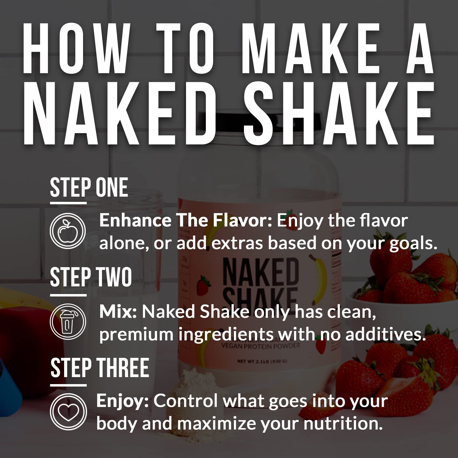 NAKED nutrition Naked Shake - Vegan Protein Powder, Strawberry Banana - Flavored Plant NAKED buy supplements canada