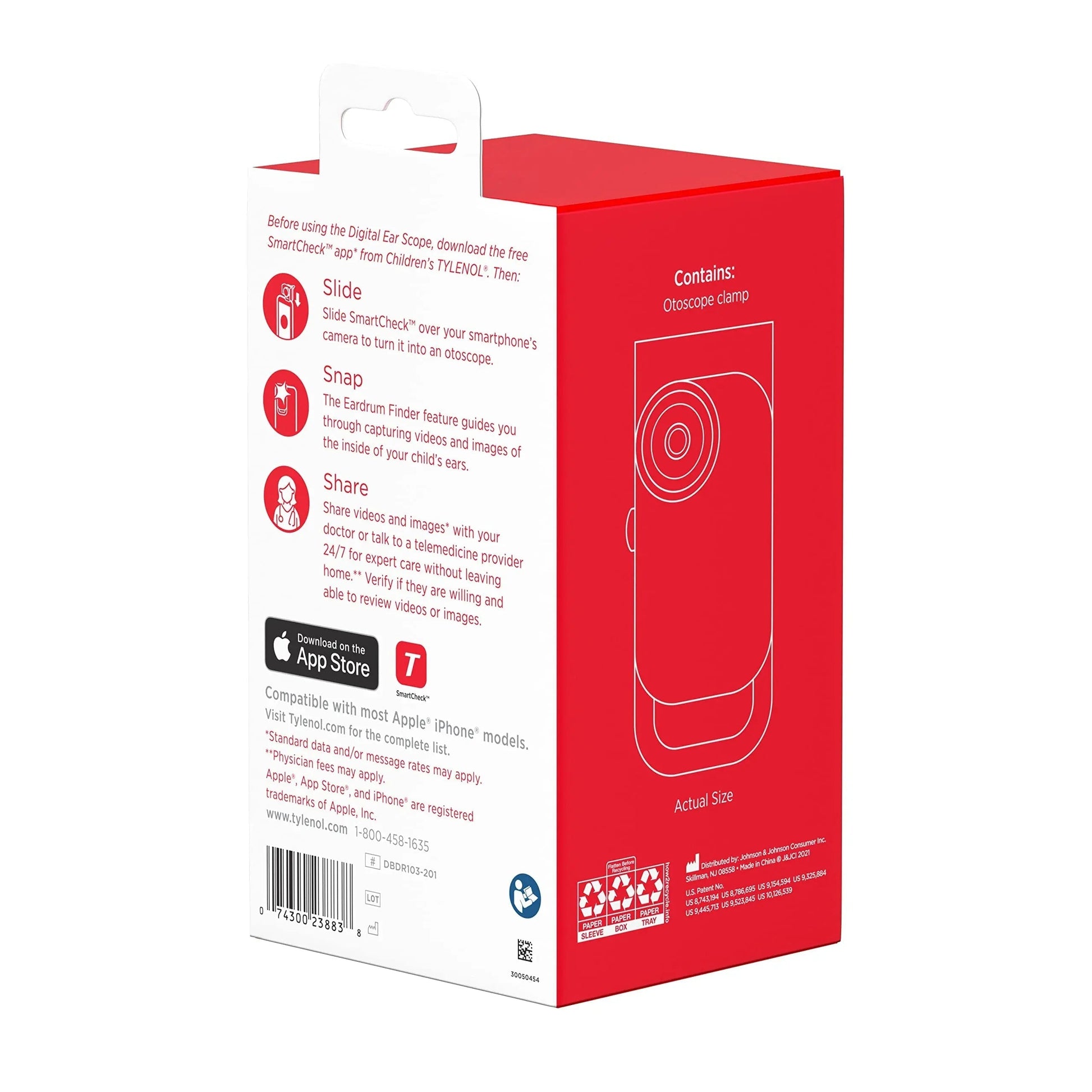 SmartCheck Digital Ear Scope from Children's Tylenol, Otoscope with Light, 1 Otoscope Clamp, 12 Specula Tips + Children's Tylenol Pain + Fever Medicine with Acetaminophen, 8 fl. oz Tylenol buy supplements canada