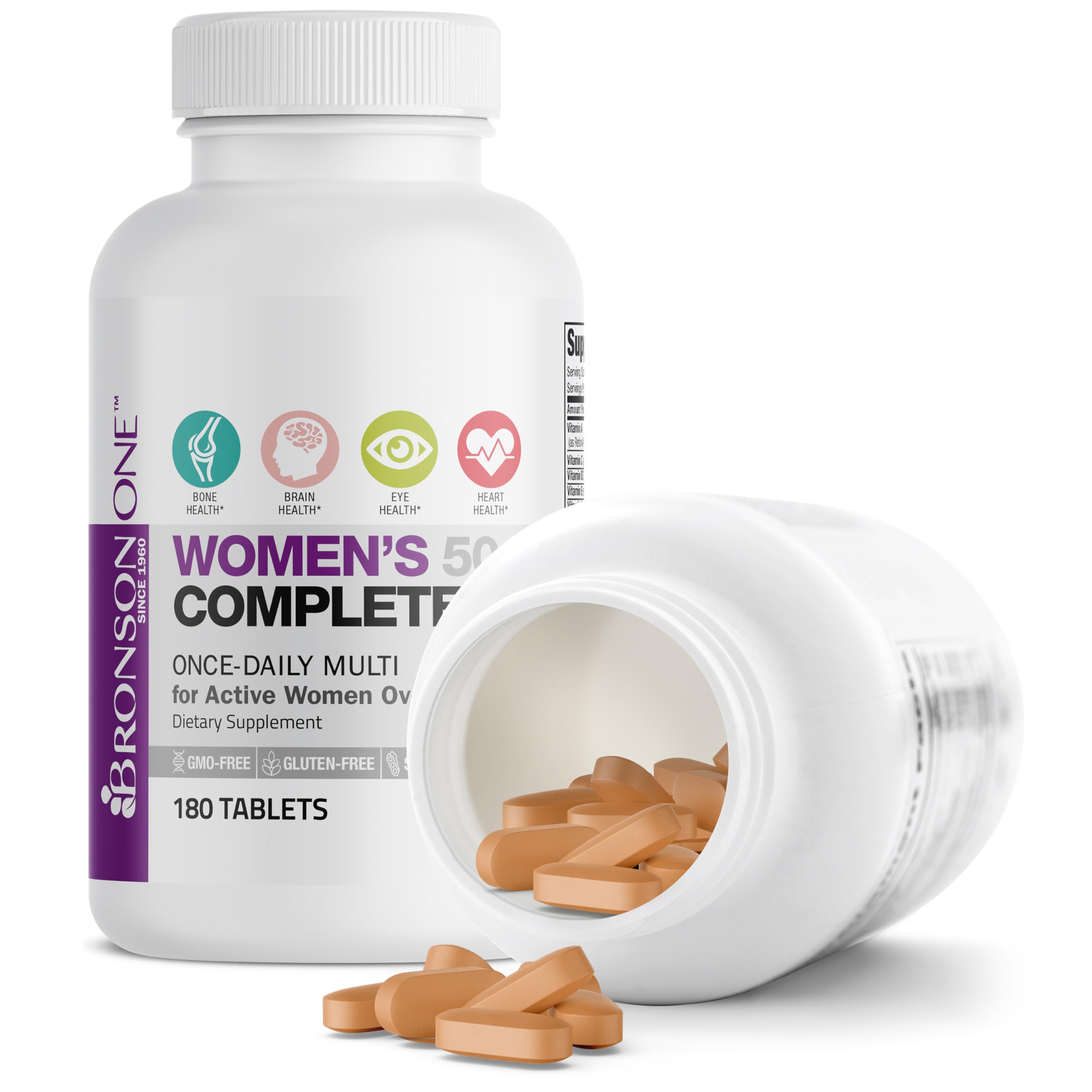 Bronson ONE Daily Women’s 50+ Complete Multivitamin Multimineral, 180 Tablets Bronson buy supplements canada