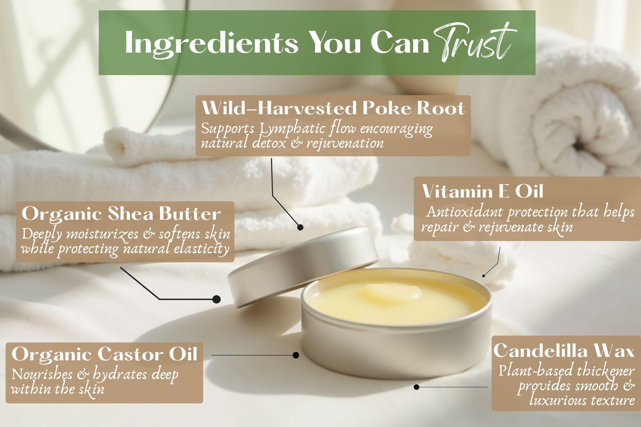 Organic Poke Root Castor Oil Salve | Vegan Lymphatic Support | Enriched with Essential Oils | Cysts, Boils, Fibroids, Swollen Lymph Nodes, Breast & Joint (1oz, Lilac) Living Farms buy supplements canada