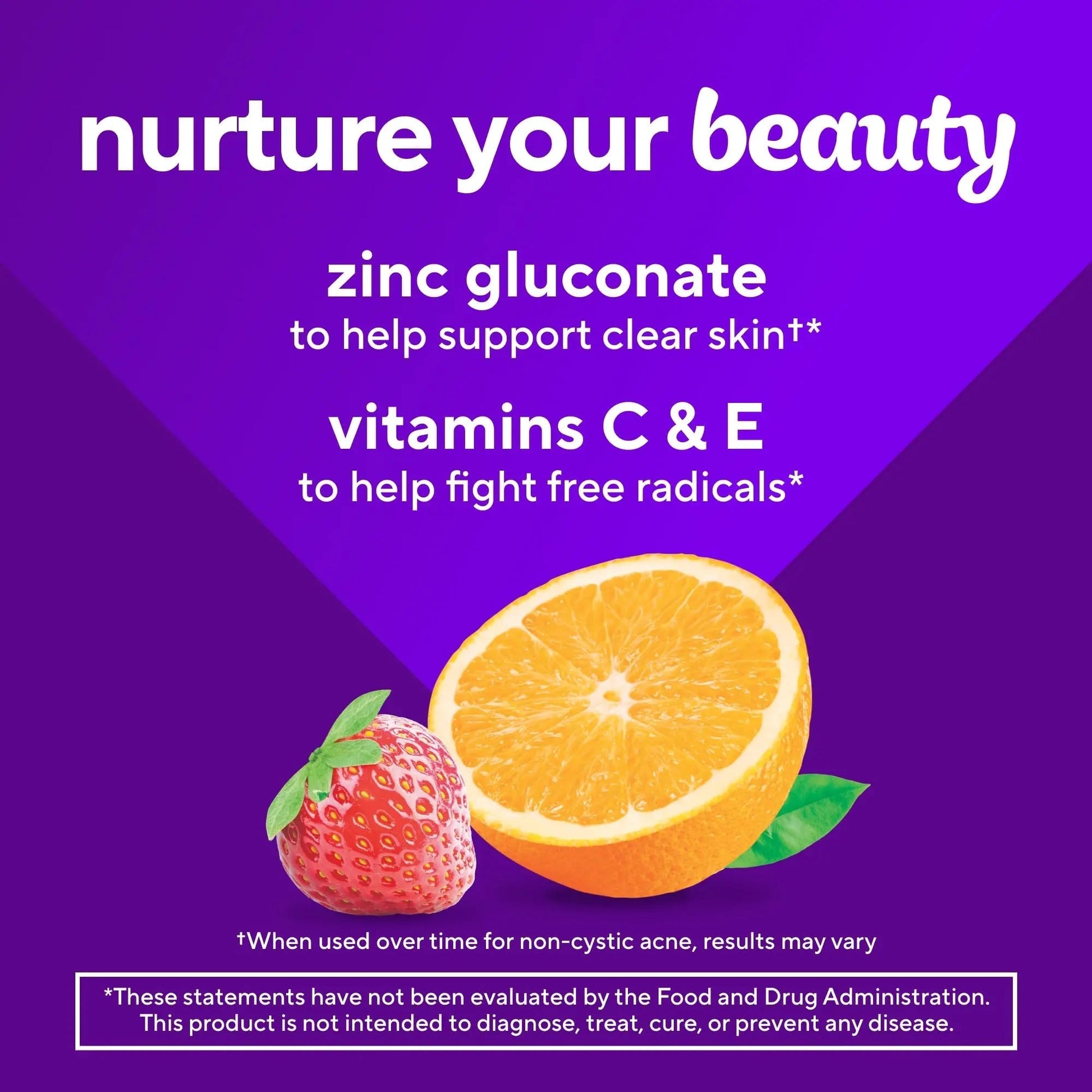vitafusion Daily Complexion Care (1), Beauty Supplement Helps Support Clear Skin (1) (2) with Zinc Gluconate, Plus Vitamins E & C Vitafusion buy supplements canada