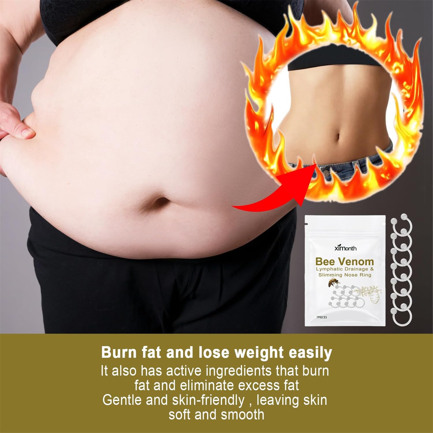 Bee Venom Slimming Nose Ring GGPM Bee Venom Lymphatic Drainage & Slimming Nose Ring Bee Venom Generic buy supplements canada
