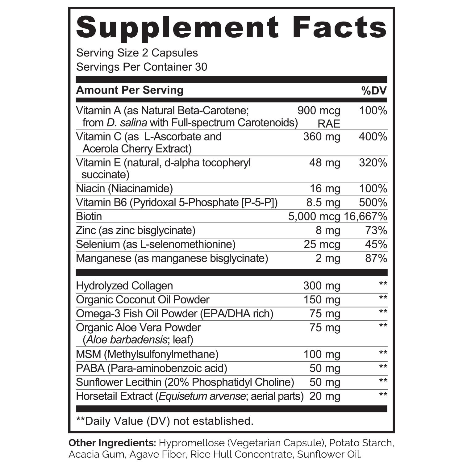 NATURELO Hair, Skin and Nails Vitamins - 5000 mcg Biotin, Collagen, Natural Vitamin E - Supplement for Healthy Skin NATURELO buy supplements canada