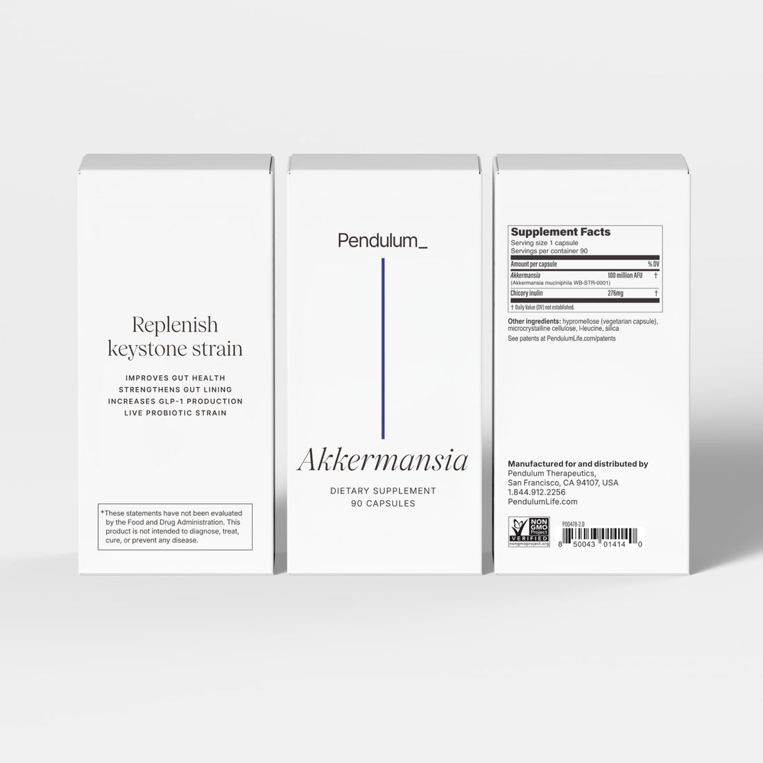 Pendulum Akkermansia Probiotic with Prebiotic Fiber - Delayed Release Capsules, Third-Party Tested, Authentic 100M AFU Live Strain for Gut Health Pendulum buy supplements canada