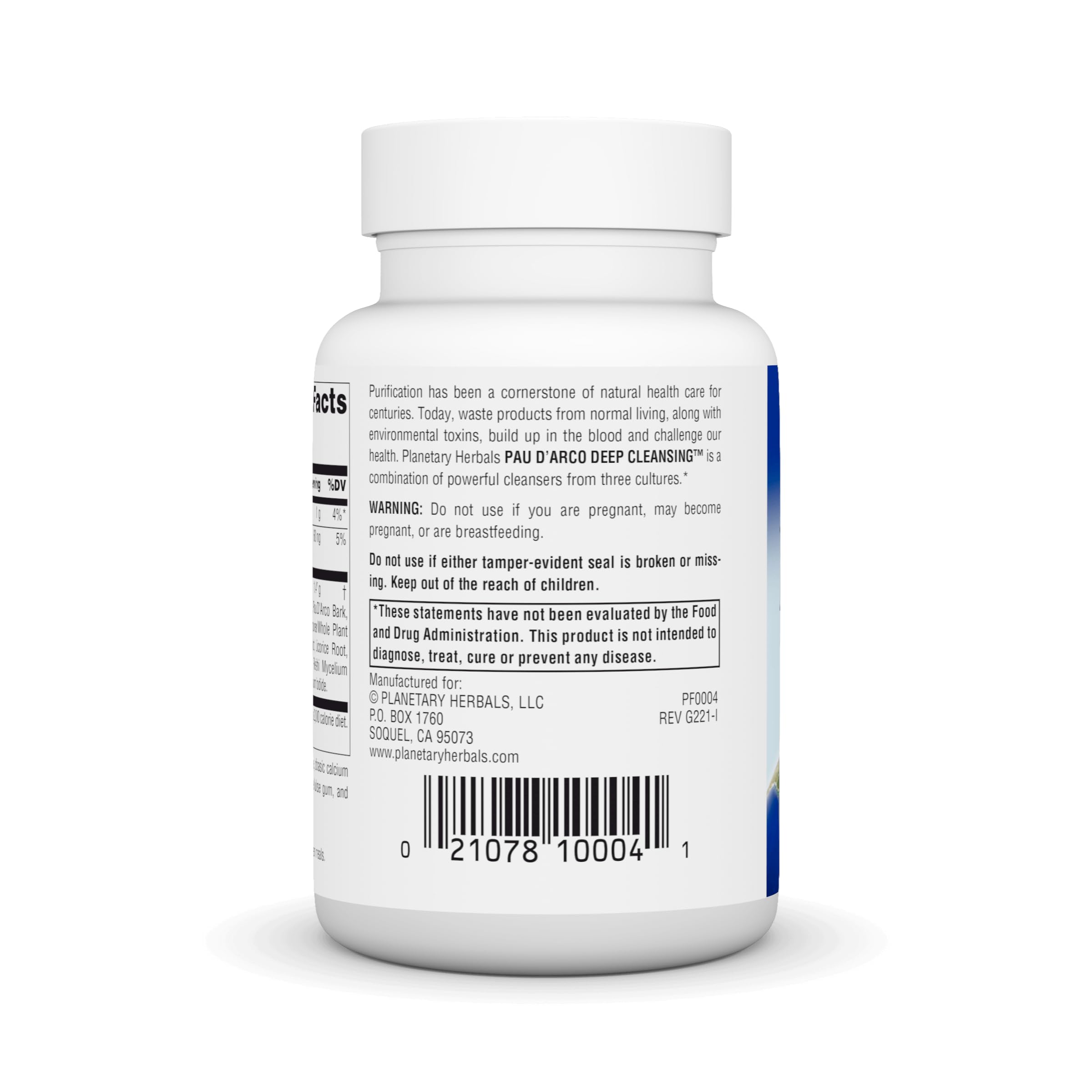 Planetary Herbals PAU D'Arco Deep Cleansing, Herbal Supplement, 735 mg - 72 Tablets Planetary Herbals buy supplements canada