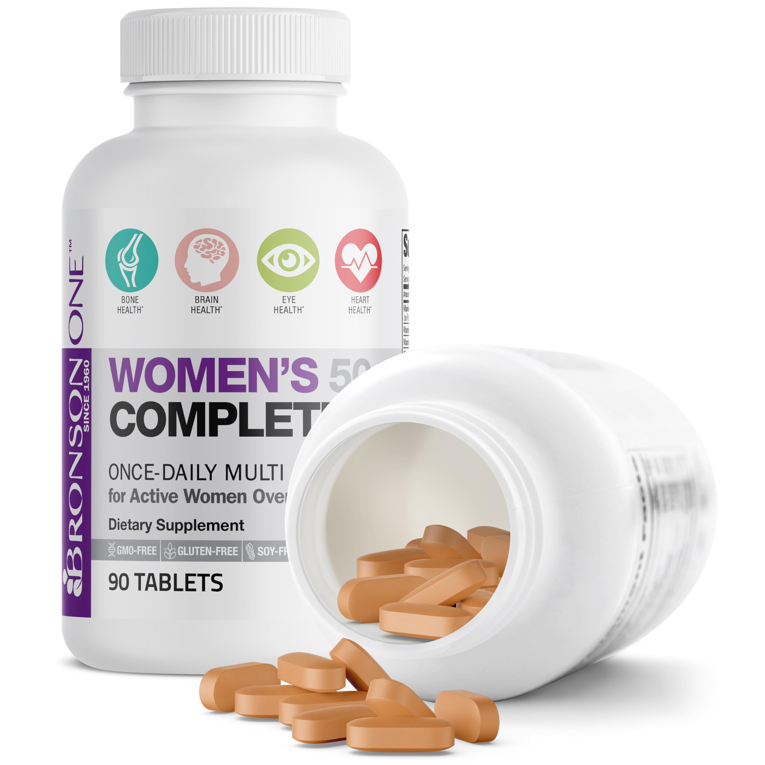 Bronson ONE Daily Women’s 50+ Complete Multivitamin Multimineral, 90 Tablets Bronson buy supplements canada