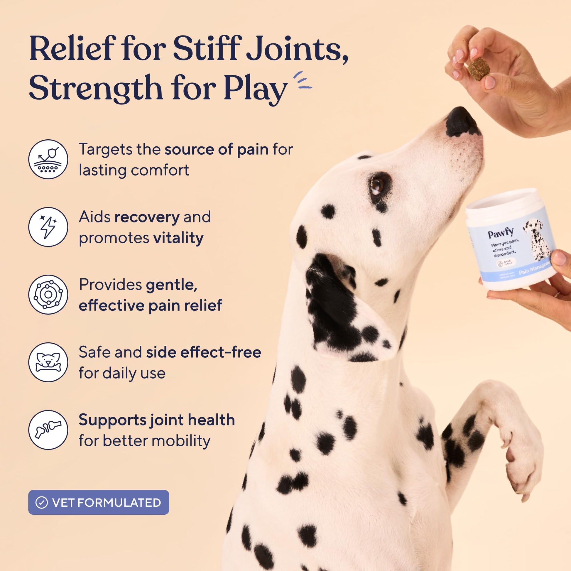 Pawfy Advanced Pain Management - Essential Vitamins & Supplements with Omega 3 |Joint Supplement for Dogs - Supports Hip & Joint Health for Small, Medium, Large Breeds | 30 Fast-Acting Chews Pawfy buy supplements canada