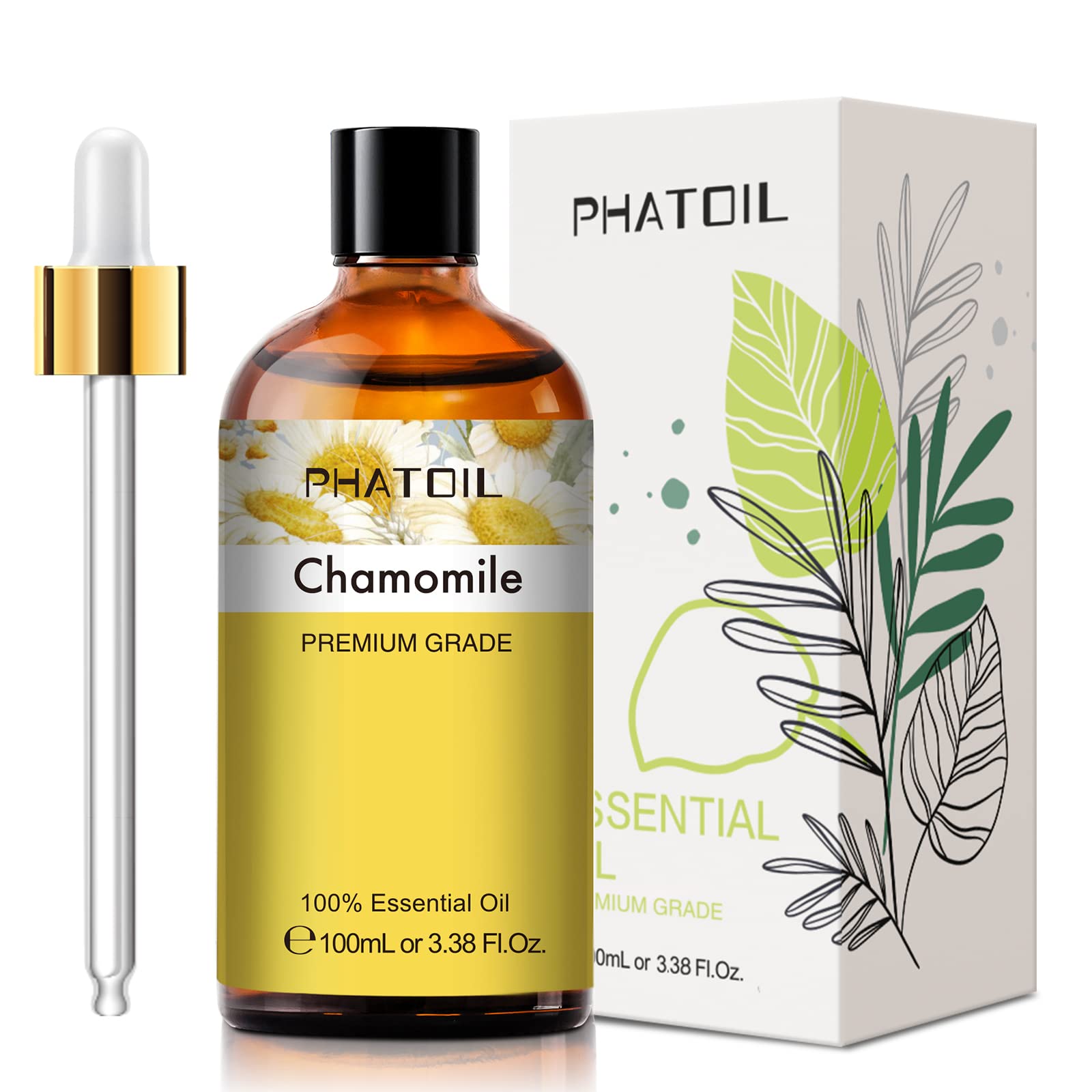 PHATOIL 100ML Chamomile Essential Oil - 3.38FL.OZ Essential Oils for Diffusers for Home PHATOIL buy supplements canada
