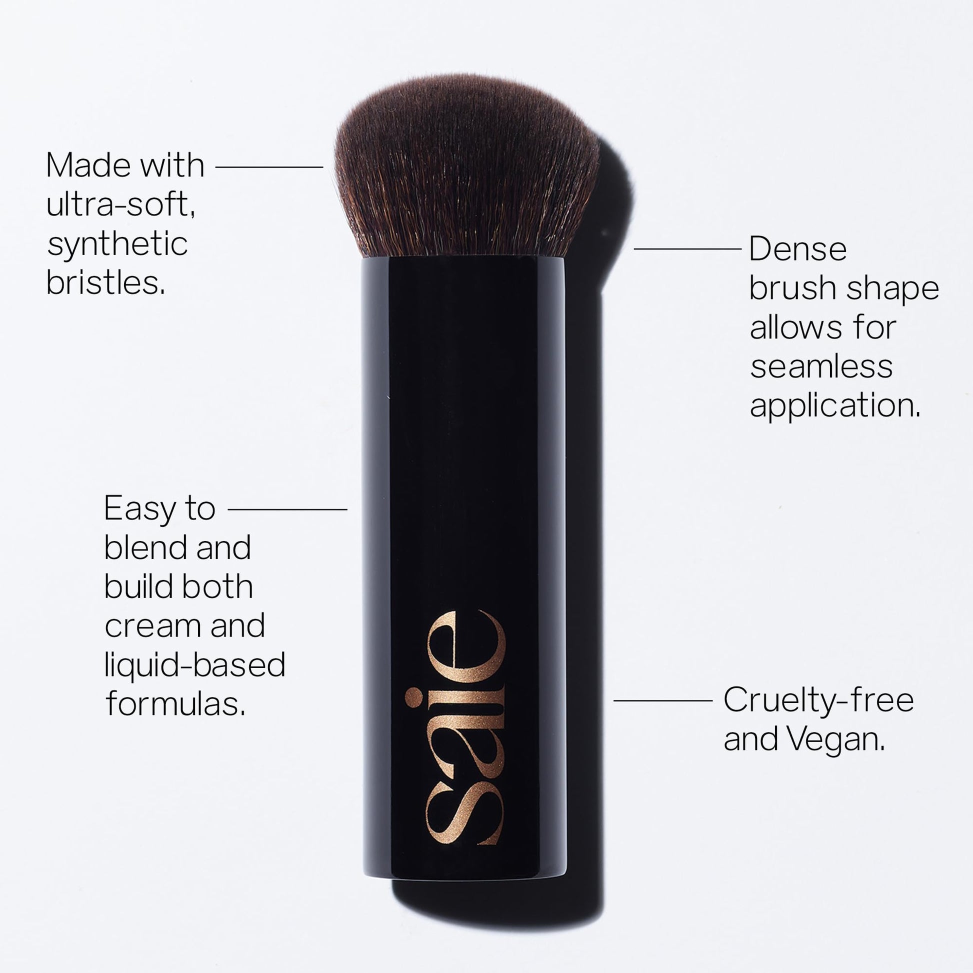 Saie Sun Melt Duo - The Big Brush - Soft, Multi-Use Liquid + Cream Makeup Brush With Synthetic Bristles Bundled With Sun Melt Bronzer in Tan Bronze - Buildable Cream Contour with Velvet Finish (1 oz) Saie buy supplements canada
