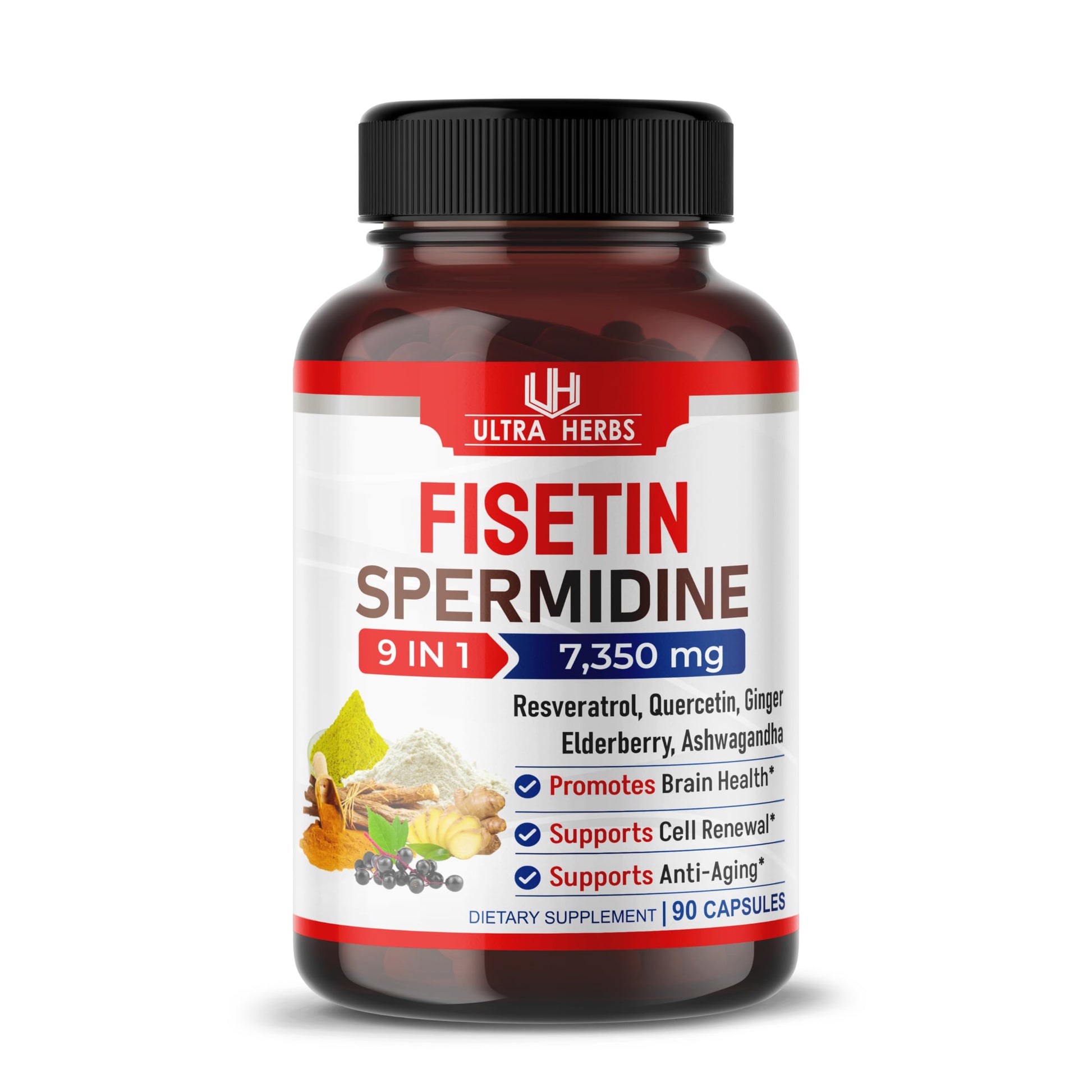 Ultra Fisetin Supplements Complex 7350mg Resveratrol 1000mg Quercetin 200mg ULTRA HERBS buy supplements canada