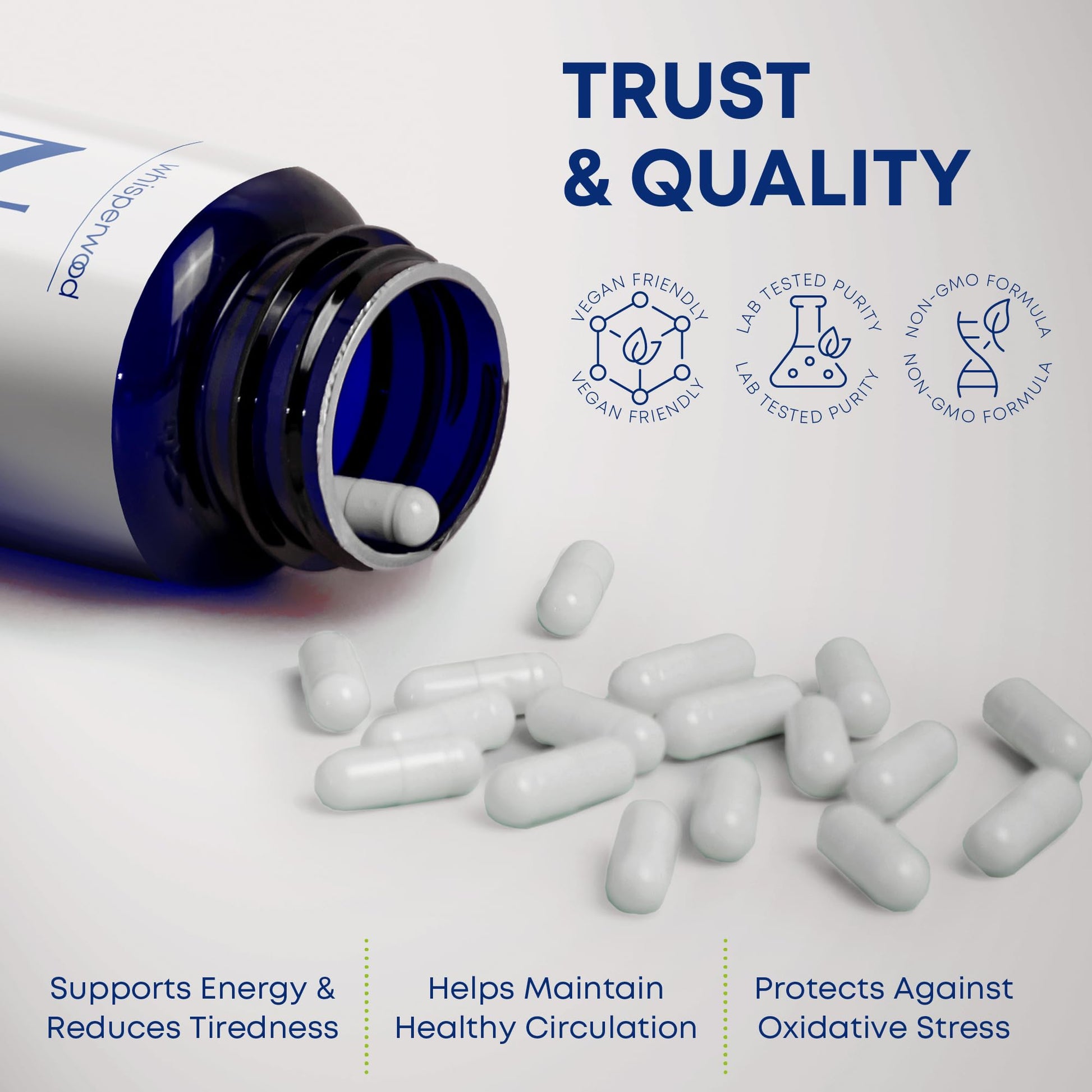 NAD+ Supplement with Nicotinamide Riboside, Trans Resveratrol & Quercetin – NAD Plus Complex for Energy, Brain & Mitochondrial Support – Antioxidant and Longevity Formula for Women & Men – 60 capsules WHISPERWOOD buy supplements canada