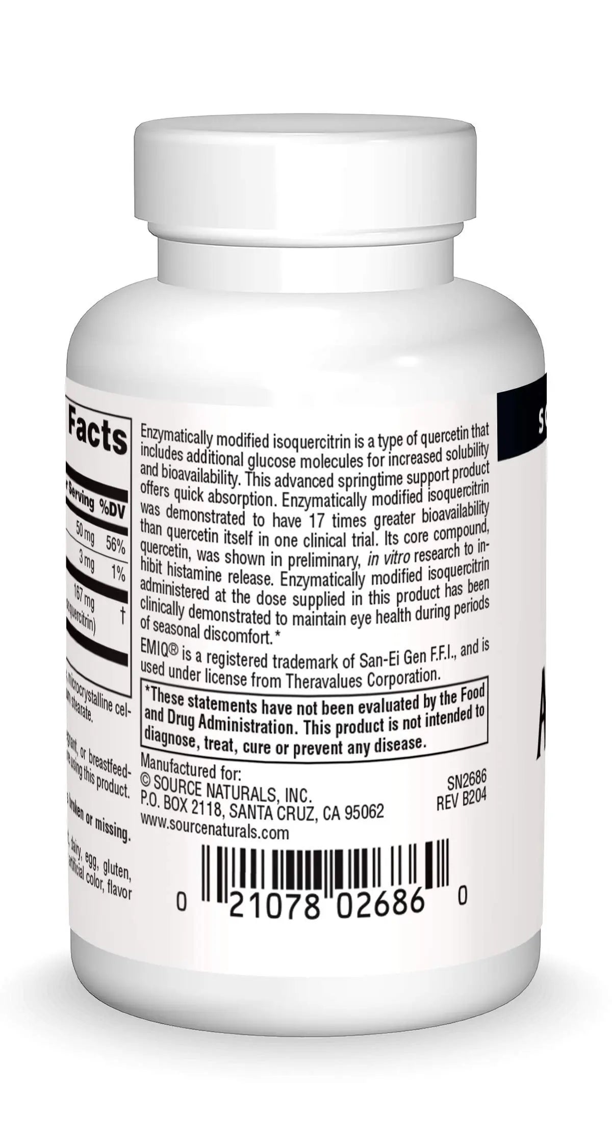 Source Naturals AllerStrength Fast-Acting Seasonal Immune Support - Highly Bioavailable Quercetin* - 60 Tablets Source Naturals buy supplements canada