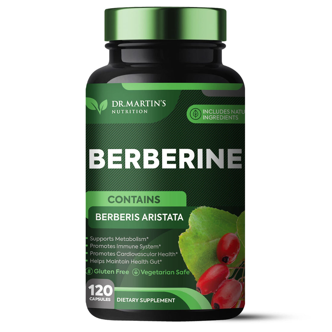 Potent 1200mg Berberine Supplement | 120 Capsules | Berberine HCL Supplement For Healthy DR. MARTIN'S NUTRITION buy supplements canada