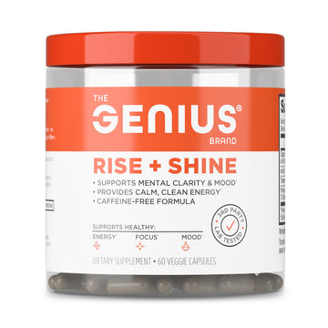 The Genius Brand Rise + Shine Nootropic – Cordyceps & Rhodiola Rosea – Caffeine-Free Energy & Mood Support – Focus, Clarity & Emotional Balance – 30 Servings The Genius Brand buy supplements canada