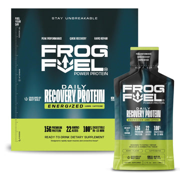 Frog Fuel Power Energized Complete Protein Shot, 15g, Nano Hydrolyzed & Grass Fed, 80mg Caffeine, Gluten Free, Fat & Sugar Free, 22 Amino Acids, Frog Fuel buy supplements canada