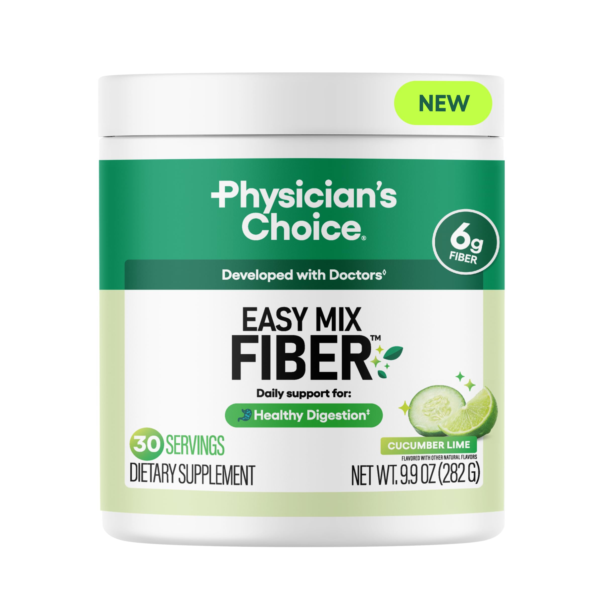 Physician's CHOICE Easy Mix Fiber for Digestive Health & Regularity - No Grit - Daily Prebiotic Soluble Fiber Powder Supplement Physician's CHOICE buy supplements canada