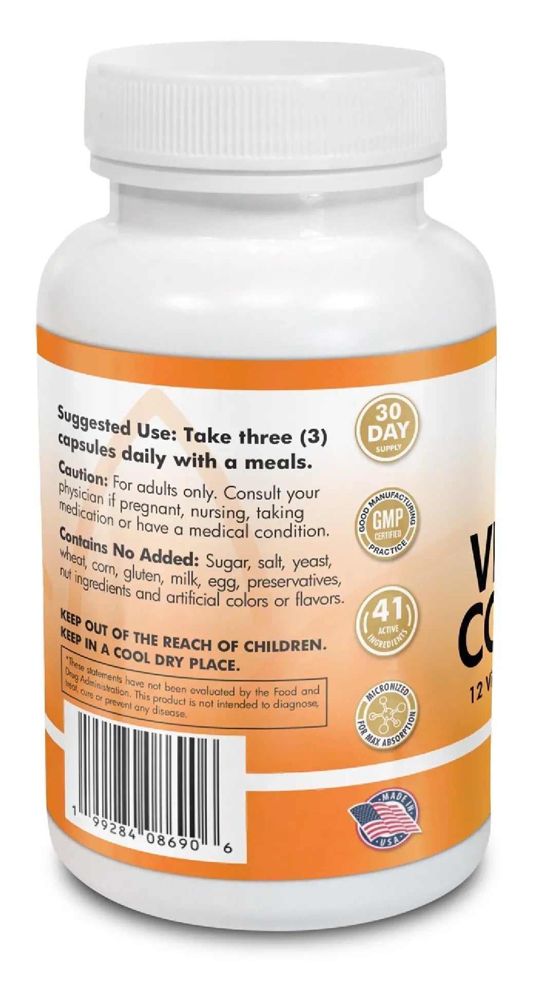 Vitamin Complex Multivitamins and Multiminerals - 12 Vitamins and 14 Minerals, Vitamin A C D3 E B1 B2 B3 B5 B6 B9 B12 H and Minerals Main Products buy supplements canada