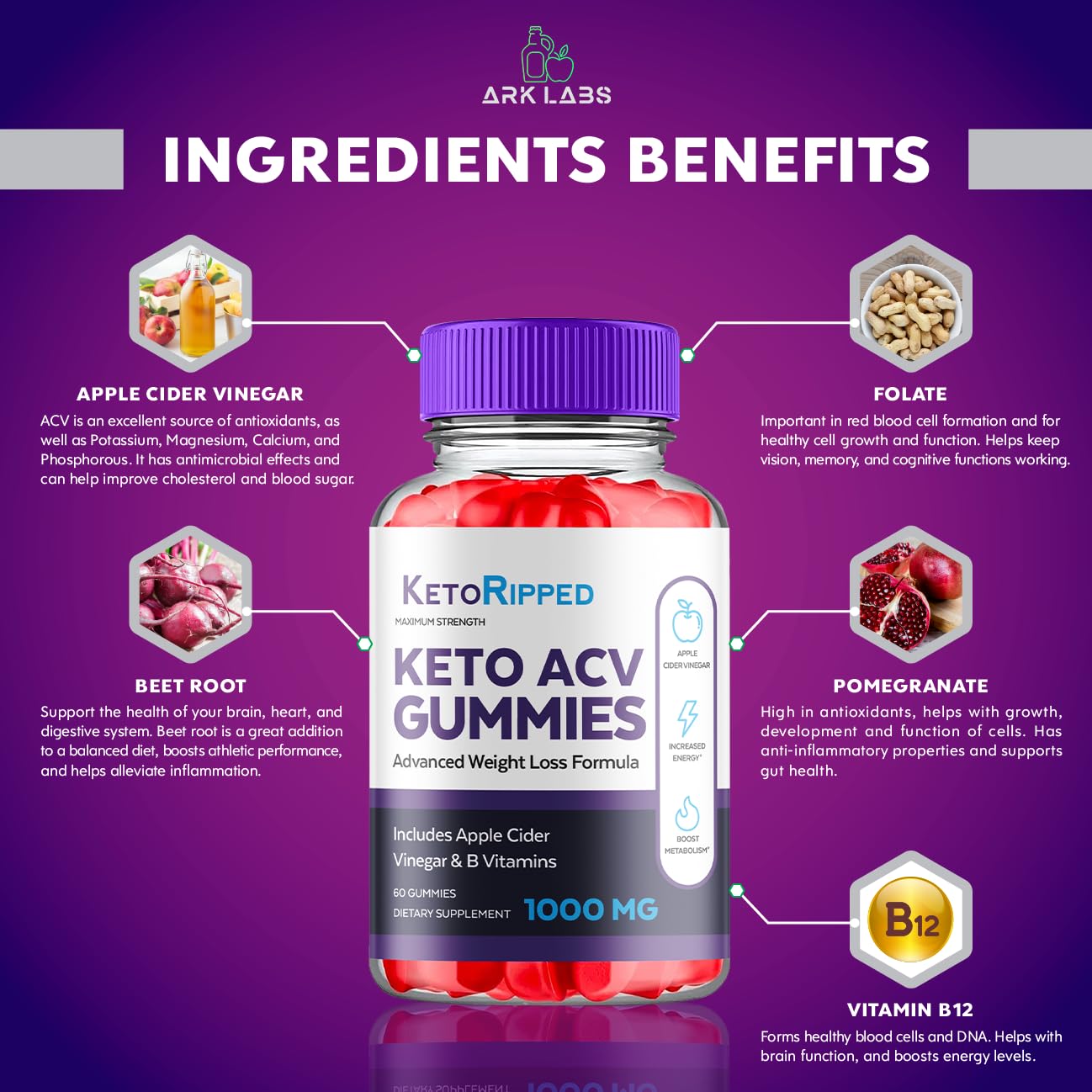 (5 Pack) Keto Ripped ACV Gummies, Keto Ripped ACV Gummies Advanced Weight Loss 1000MG Ark Labs buy supplements canada