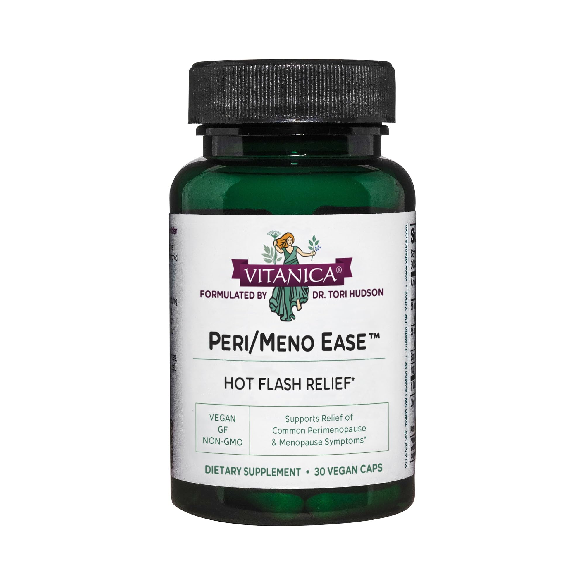 Vitanica Peri/Meno Ease - for Perimenopause and Menopause Symptoms - Hot Flash Relief with Clinically Studied Siberian Rhubarb Extract - Supports Sleep and Stress with Ashwagandha - Vegan - 30 Caps Vitanica buy supplements canada