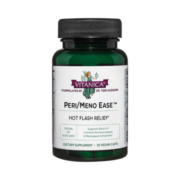 Vitanica Peri/Meno Ease - for Perimenopause and Menopause Symptoms - Hot Flash Relief with Clinically Studied Siberian Rhubarb Extract - Supports Sleep and Stress with Ashwagandha - Vegan - 30 Caps Vitanica buy supplements canada
