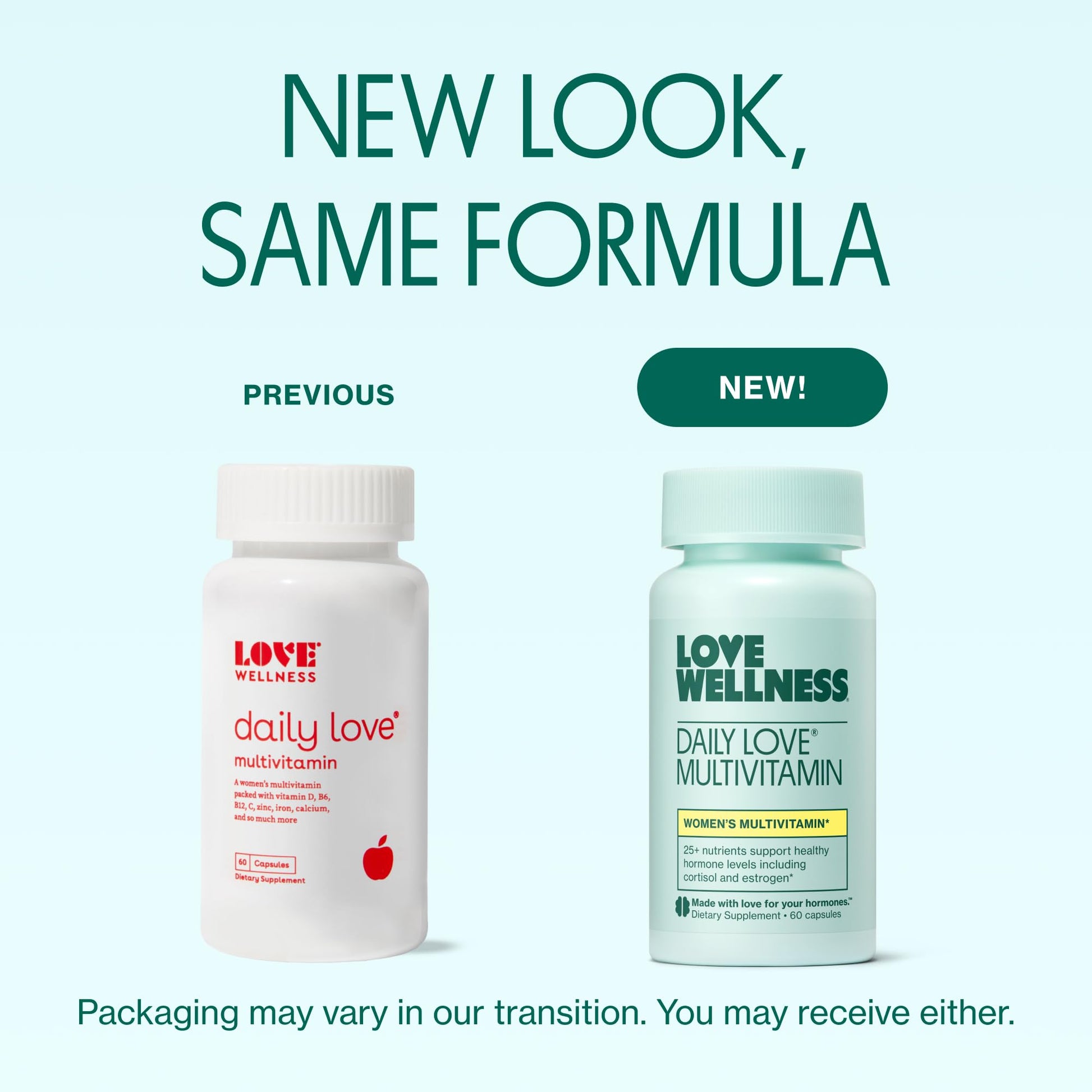 Love Wellness Daily Love Multivitamin for Women | Supports Energy, Cortisol, Immune Health, Stress Relief, & PMS | Complete with Vitamin D, C, Iron, Calcium, Zinc, & Biotin, Magnesium | 60 Count Love Wellness buy supplements canada