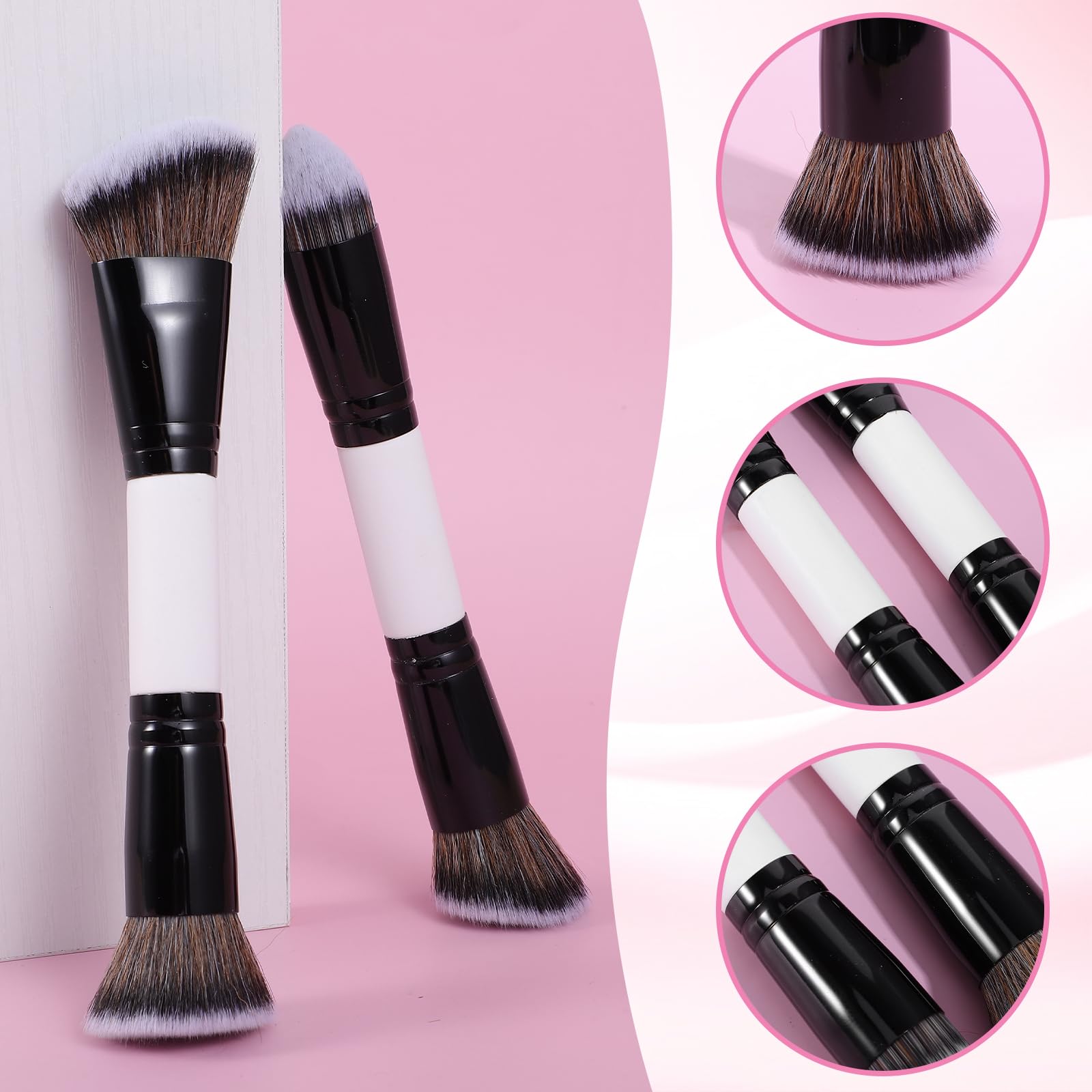 KFHENSOM 4PCS Foundation Contour Conceal Brush Set Dual-Ended Makeup Brushes Set Professional Powder Blush Concealer Eyeshadow Kabuki Foundation Brush Kit for Liquid Loose Powder Cream KFHENSOMR buy supplements canada