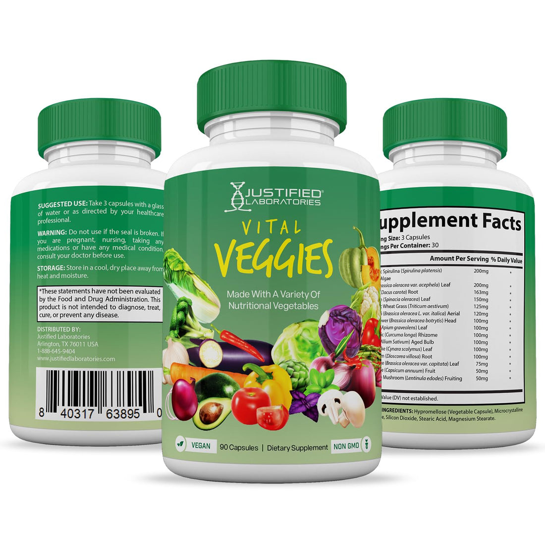(6 Pack) Vital Fruits and Veggies Supplement Whole Food Red & Green Superfoods Justified Laboratories buy supplements canada