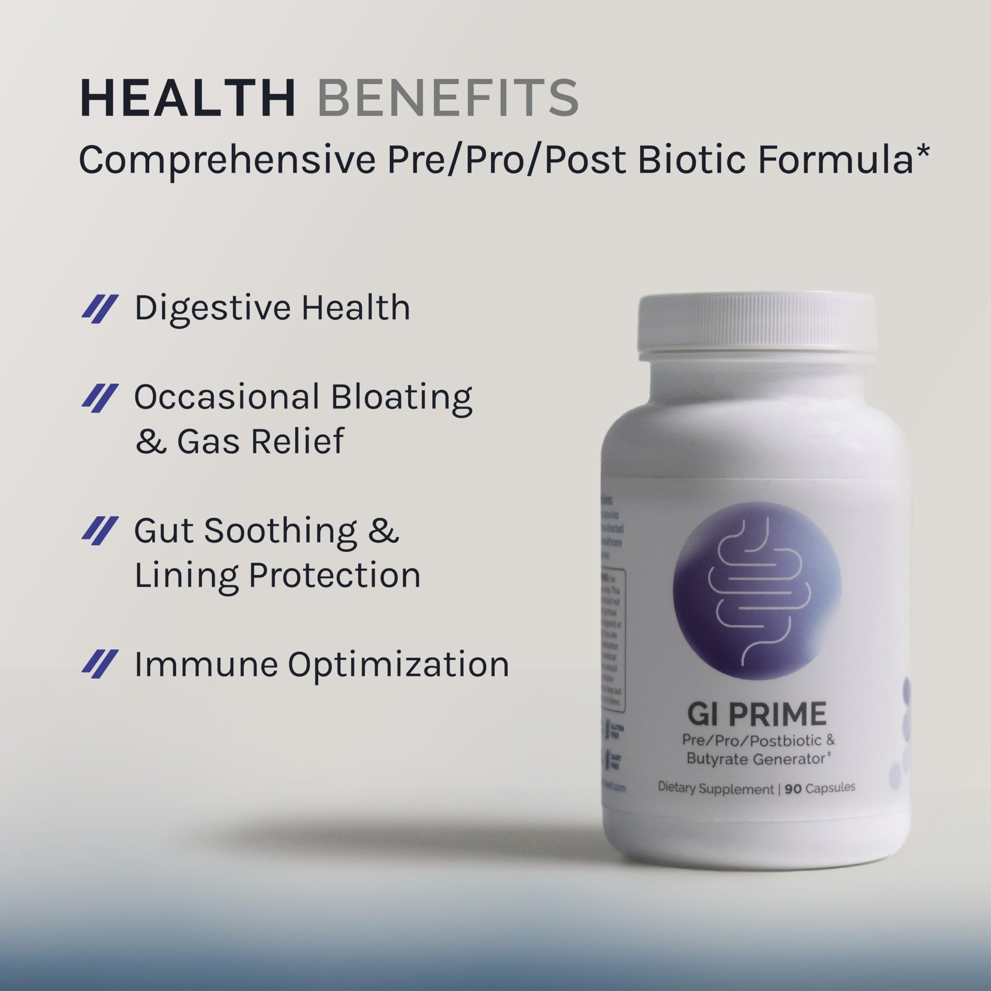 InfiniWell GI Prime - Pre, Post & Probiotics for Digestive Health - Aid Immune Function & Support The Gut-Brain Axis - with Bacillus Probiotics for Women & Men (90 Capsules) InfiniWell buy supplements canada