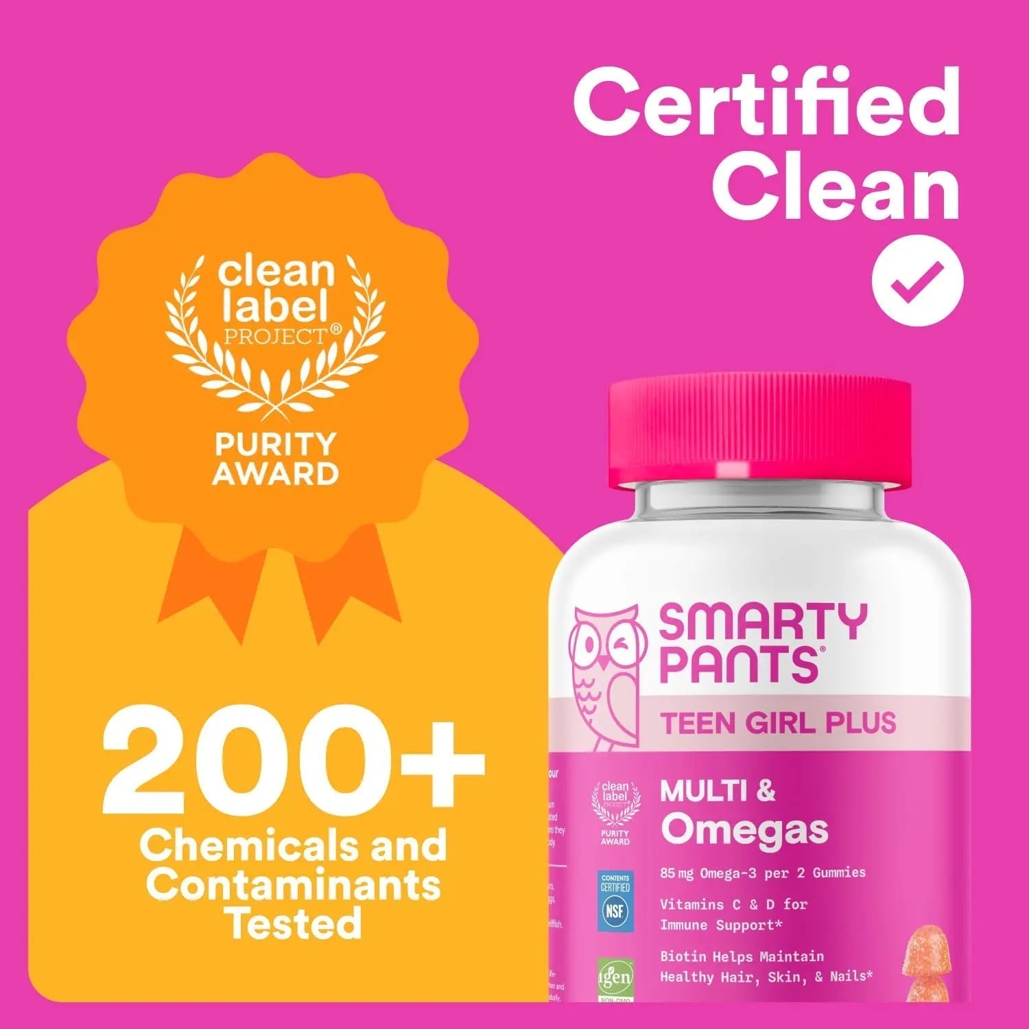 SmartyPants Teen Girl Multivitamin Gummies - Improved Formula: Omega 3 (DHA/EPA), Vitamin C, D3, B12, Vitamin A, K & Zinc SmartyPants buy supplements canada