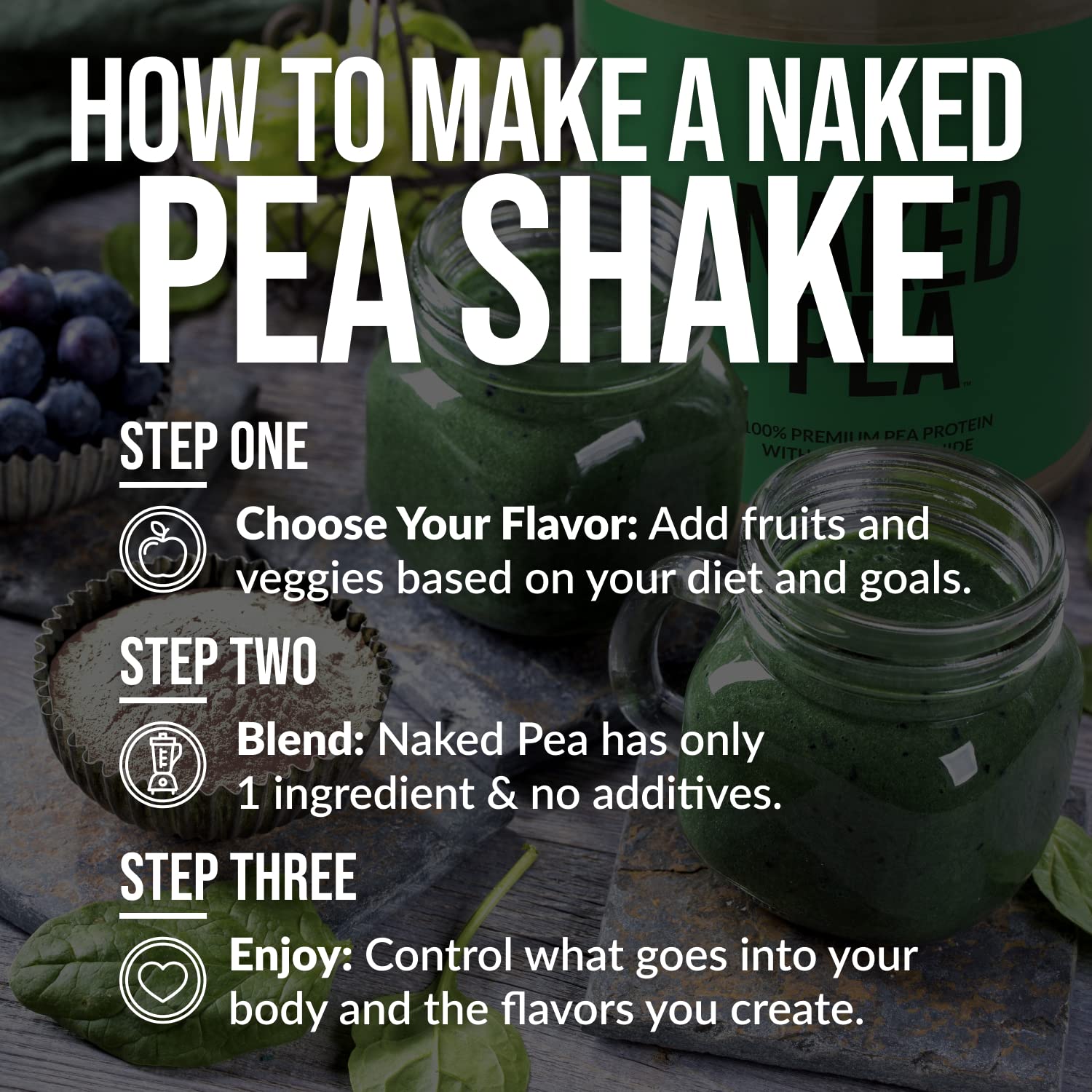 NAKED Pea - 5LB 100% Pea Protein Powder from North American Farms - Unflavored NAKED buy supplements canada