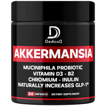 DEDICAD Akkermansia Probiotic for Increases GLP-1 - Contains Inulin, Bacillus Coagulans, Lactobacillus Acidophilus & Chromium - 60 Days Supply - 60 Capsules DEDICAD buy supplements canada