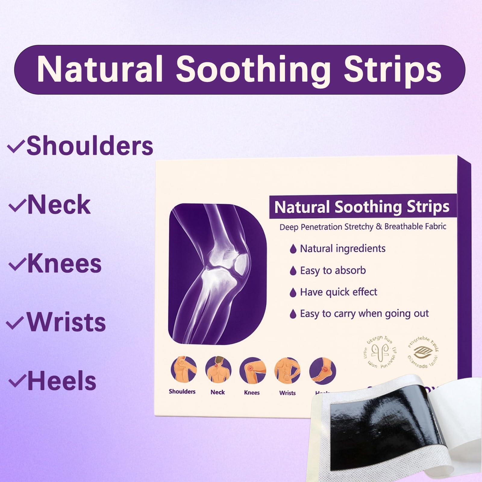 Soothing Joint Patches – Natural Herbal Comfort Pads for Knees, Shoulders, Back & Neck, Stretchy Breathable Fabric, Joint & Muscle Soreness, Long Lasting Soothing Strips, 8 Pcs/Box (2PCS) Generic buy supplements canada