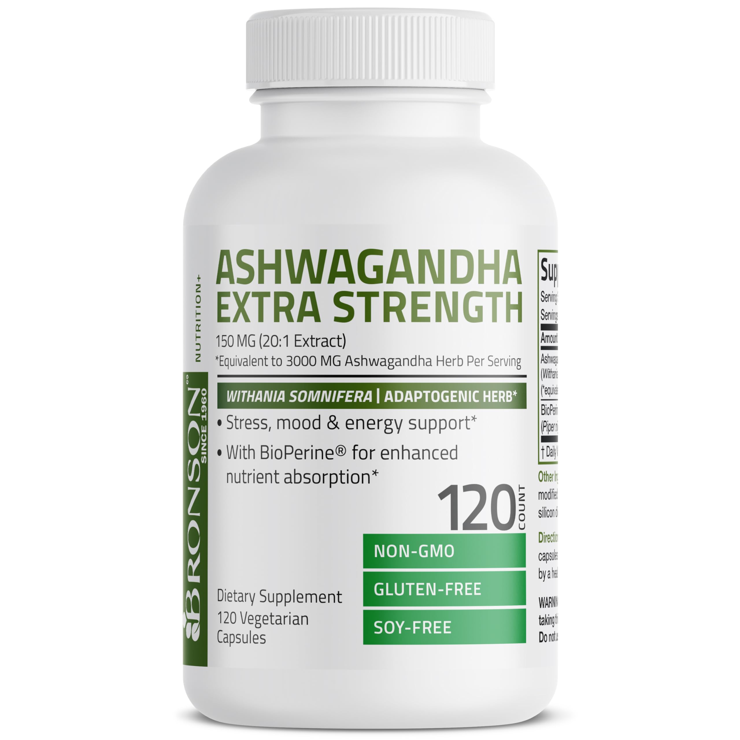 Bronson Ashwagandha Extra Strength Stress & Mood Support with BioPerine Bronson buy supplements canada