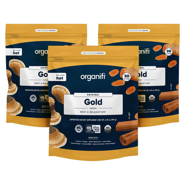 Organifi: Gold - Superfood Supplement Powder- 90 Servings (3 Pack) - Stress Support Organifi buy supplements canada