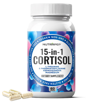 NutraPep Cortisol Detox Supplement Men Women - Reduce Lower Cortisol High Cortisol Reducer Blocker Control - Supports Stress Mood Rest Adrenal Calm Relax with Ashwagandha L-Theanine Magnesium NutraPep buy supplements canada