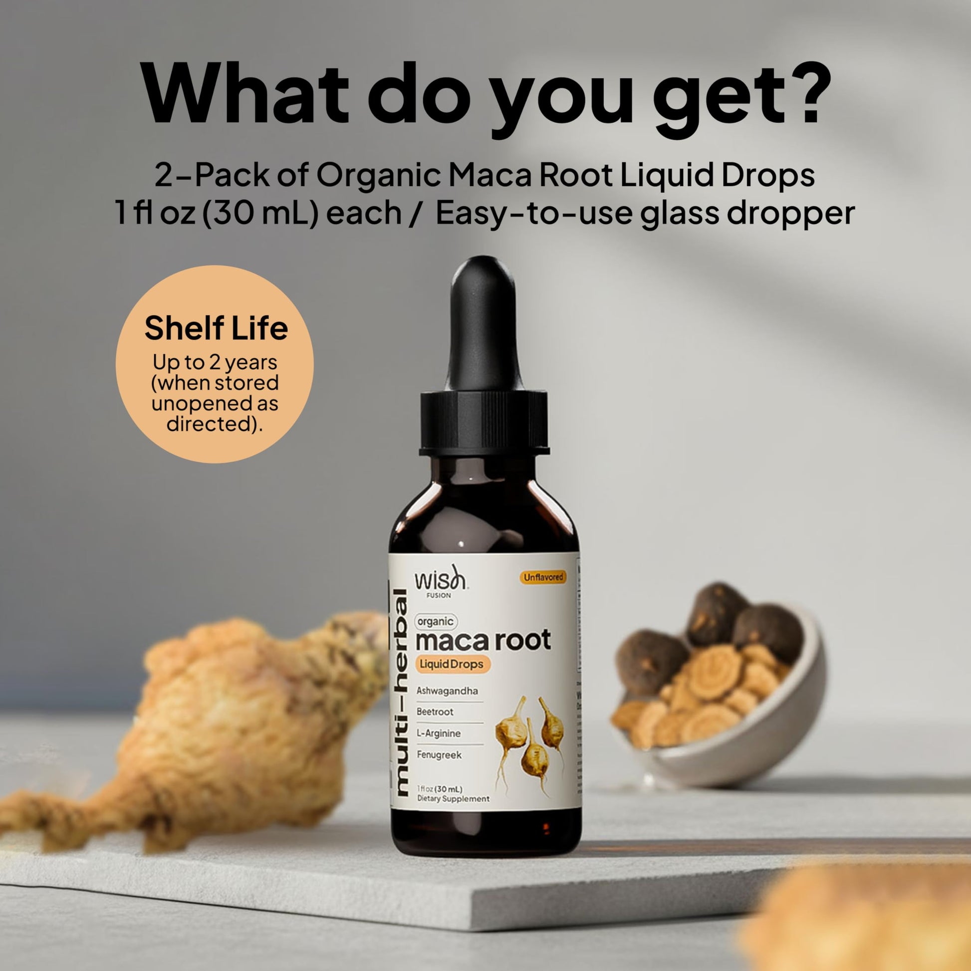 Wish Fusion Maca Root Liquid Drops 2 Pack Organic Maca Root Drops for Energy Support Hormone Balance, Mood Maca Root, Ashwagandha & Tongkat Ali Blend, Liquid Maca Root Extract Fenugreek & Beetroot Wish Fusion buy supplements canada