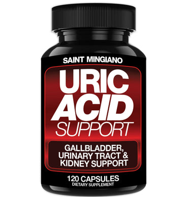 Saint Mingiano Uric Acid Flush for Gout Support -120 Capsules - Supports Kidney Cleanse Detox & Repair, Gallbladder & Urinary Tract Issues - Essential for Detox & Joint Support - Cranberry Extract Saint Mingiano buy supplements canada