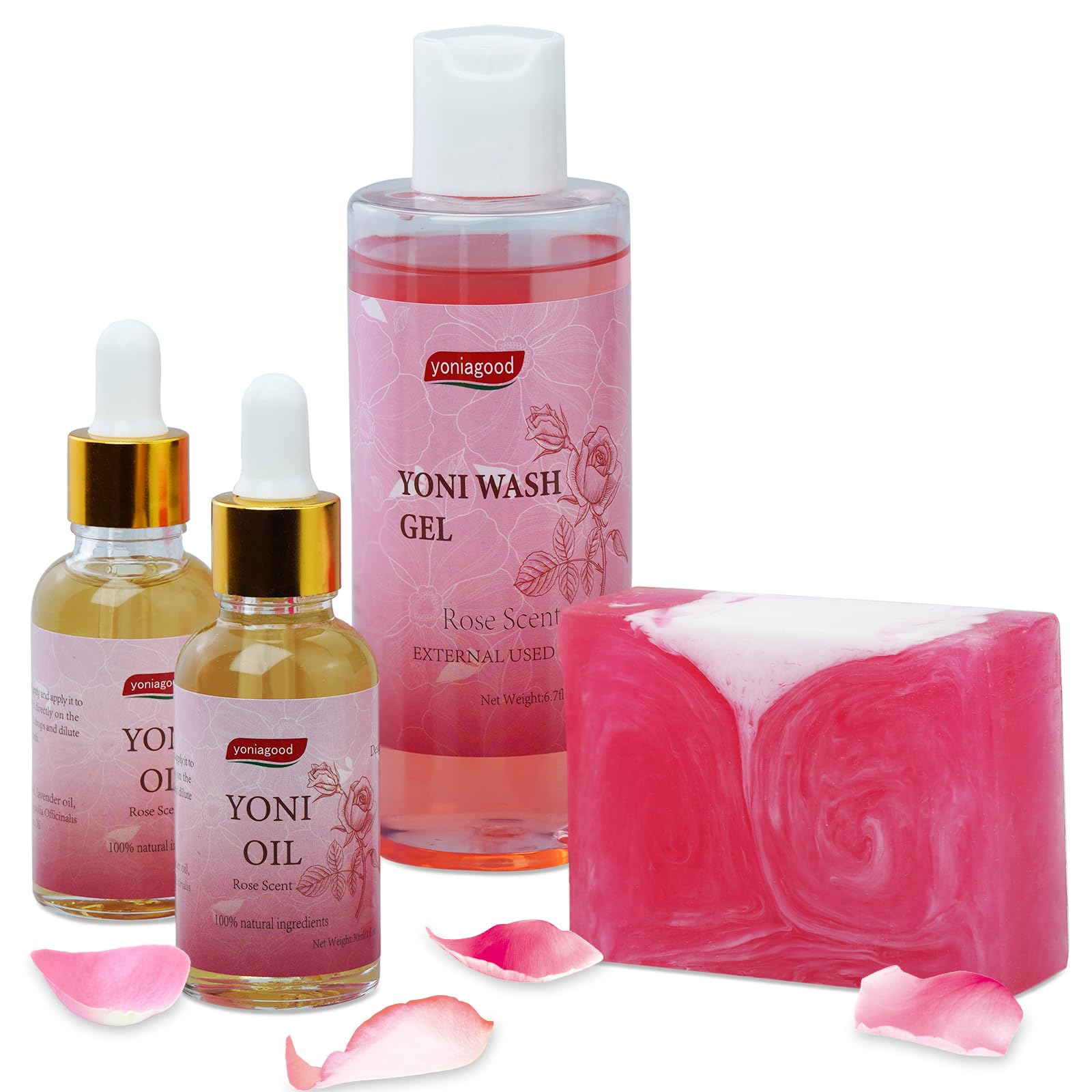 4 pack Yoni Wash Yoni Essential Oil Soap for Women Set, 2 * 30ml Feminine Oil, 6.7 fl.oz Feminine Wash yoniagood buy supplements canada